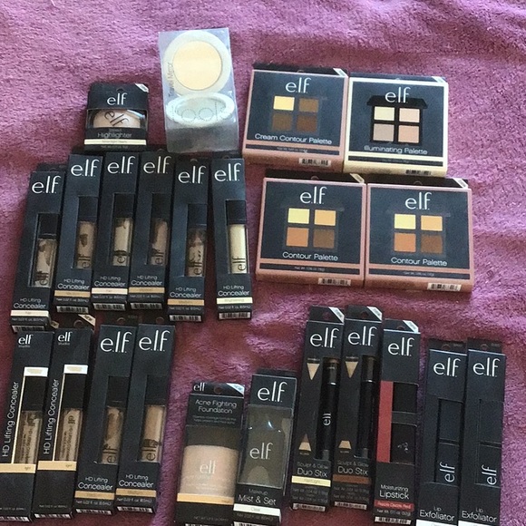 ELF Other - Lot e.l.f. 23 full size products. Value $145 concealer, lip scrub, contour new
